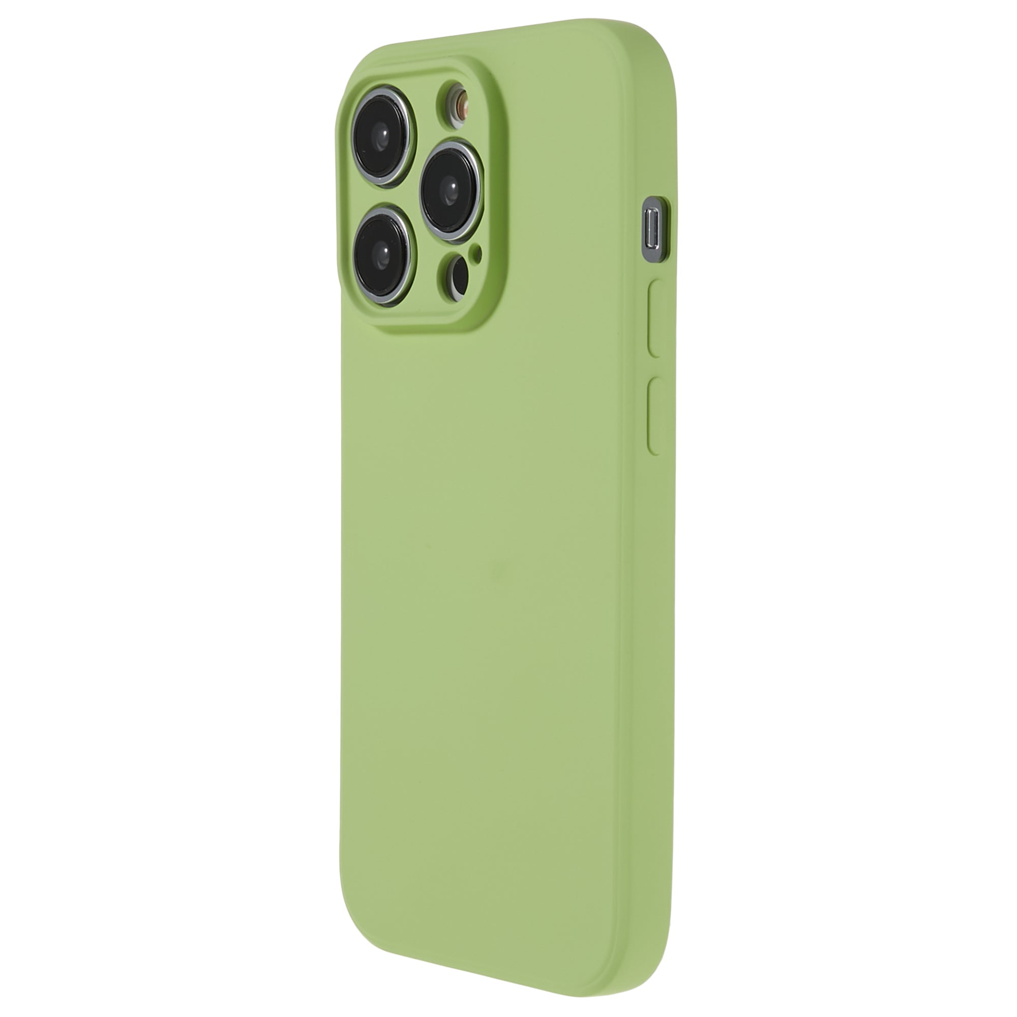 Rubberized Candy Color Shell for Phone 15 Pro Soft TPU + Fiber Lining Phone Case Phone Cover - Matcha Green