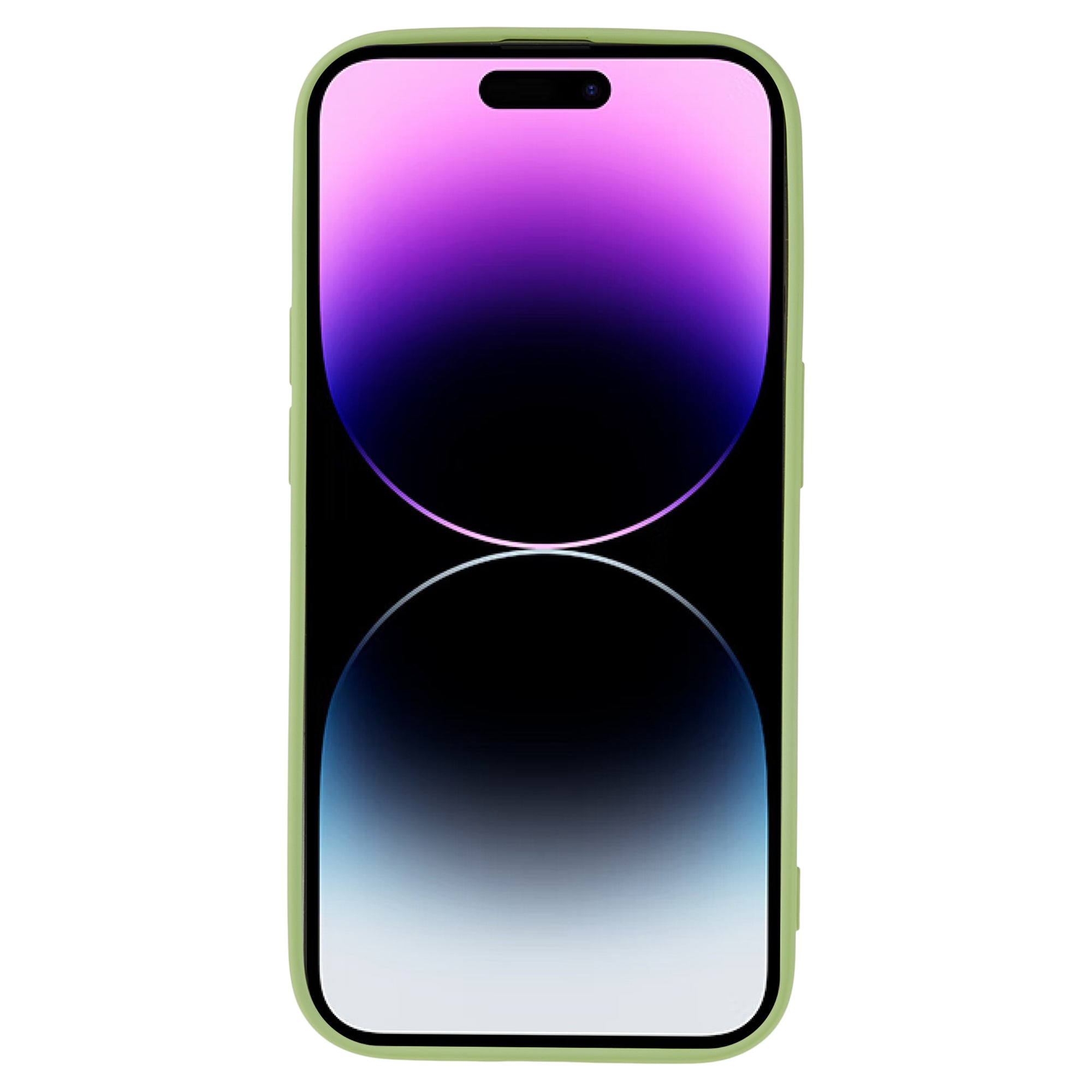 Rubberized Candy Color Shell for Phone 15 Pro Soft TPU + Fiber Lining Phone Case Phone Cover - Matcha Green