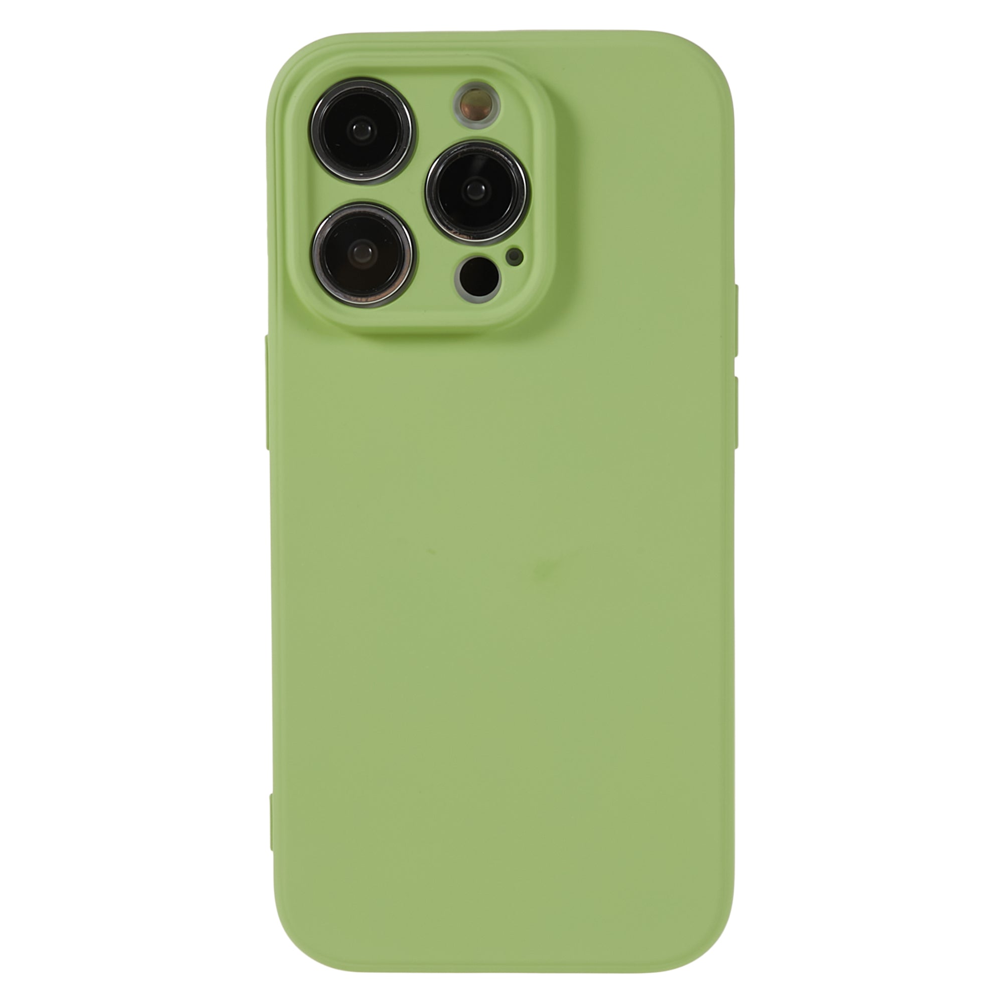 Rubberized Candy Color Shell for Phone 15 Pro Soft TPU + Fiber Lining Phone Case Phone Cover - Matcha Green