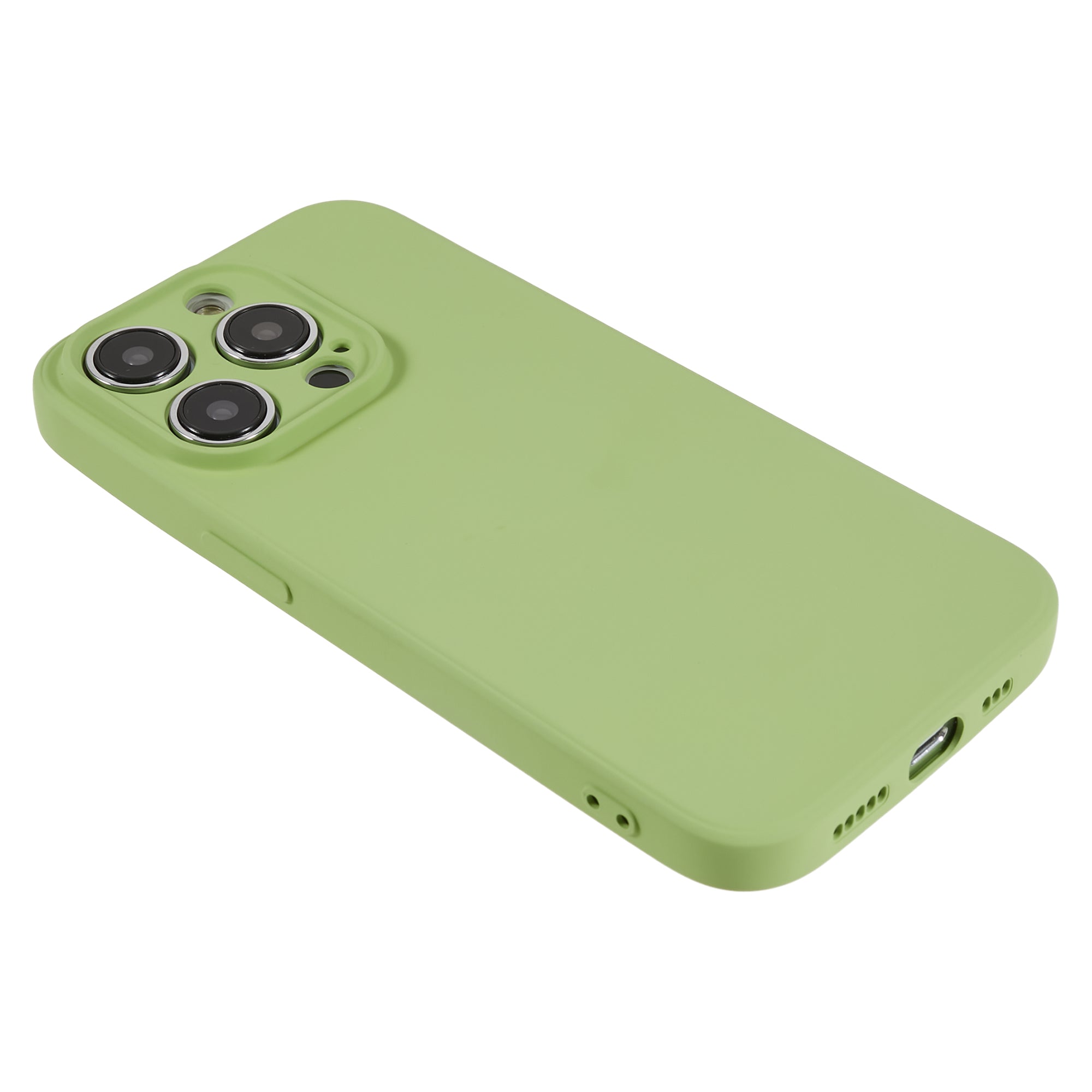 Rubberized Candy Color Shell for Phone 15 Pro Soft TPU + Fiber Lining Phone Case Phone Cover - Matcha Green