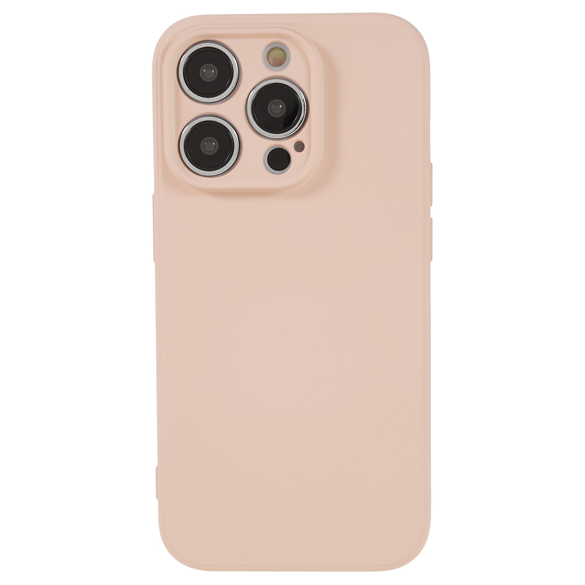Rubberized Candy Color Shell for Phone 15 Pro Soft TPU + Fiber Lining Phone Case Phone Cover - Pink