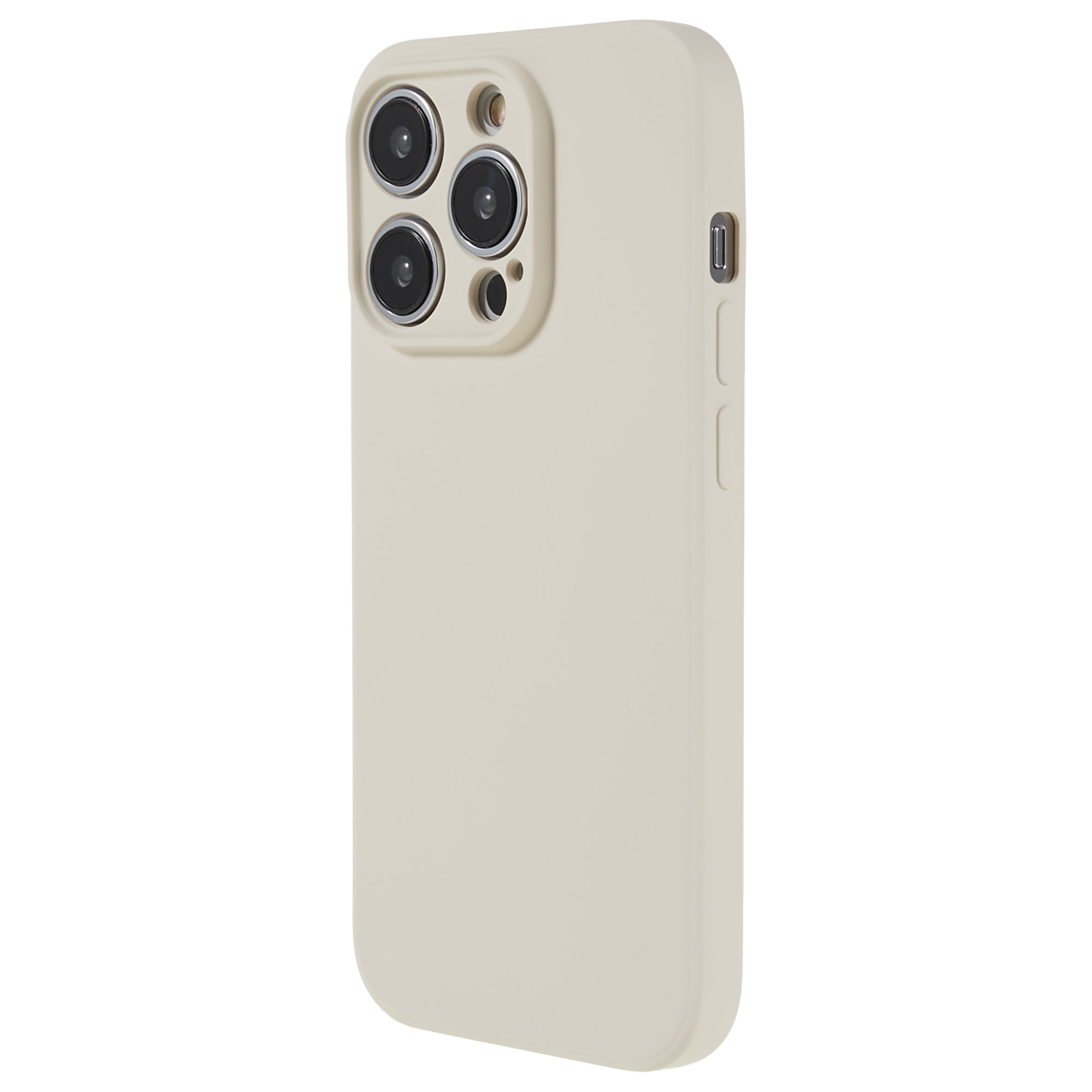 Rubberized Candy Color Shell for Phone 15 Pro Soft TPU + Fiber Lining Phone Case Phone Cover - White