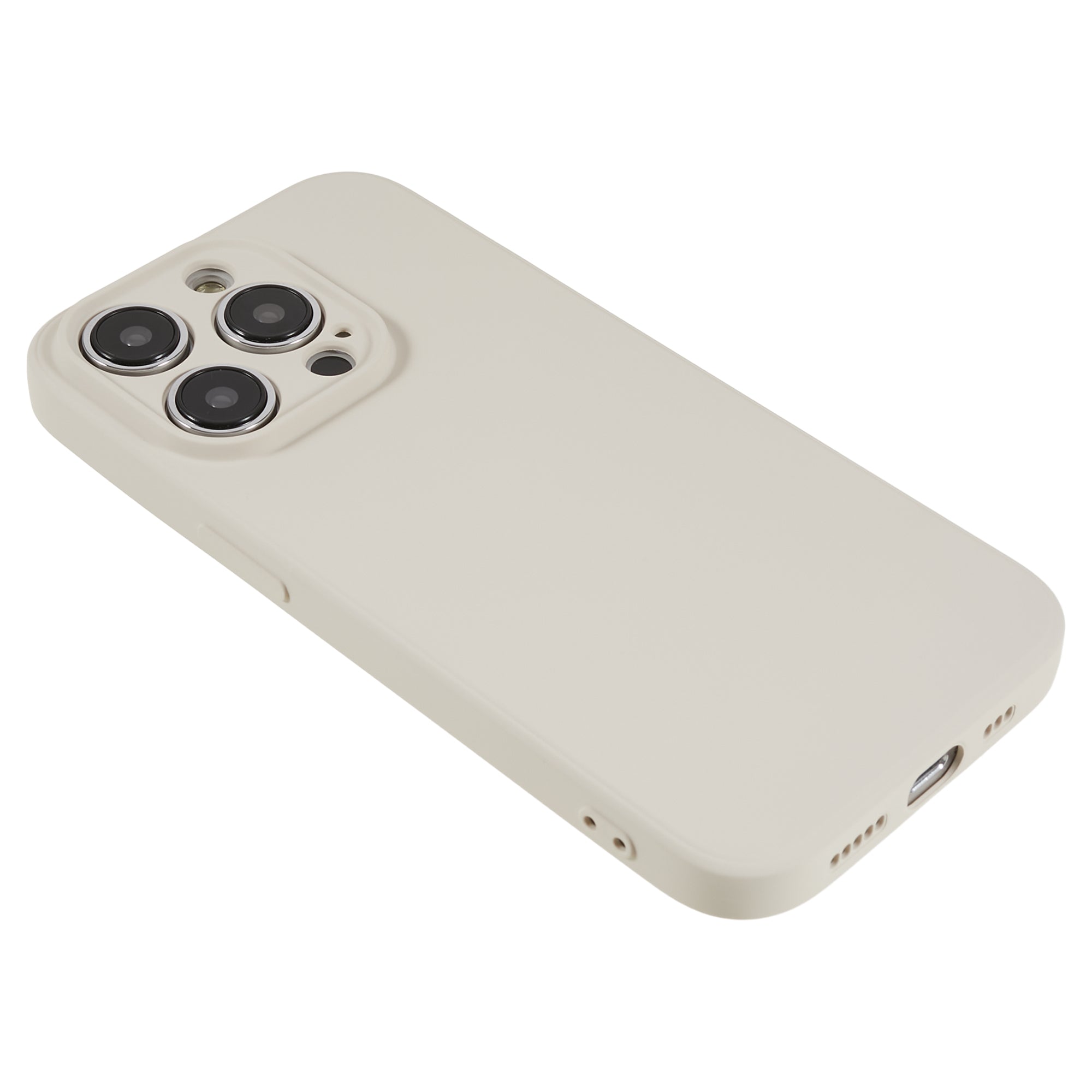 Rubberized Candy Color Shell for Phone 15 Pro Soft TPU + Fiber Lining Phone Case Phone Cover - White