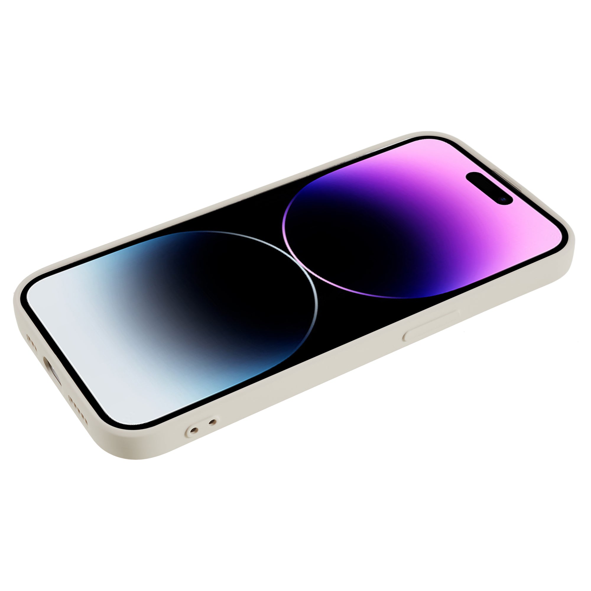 Rubberized Candy Color Shell for Phone 15 Pro Soft TPU + Fiber Lining Phone Case Phone Cover - White