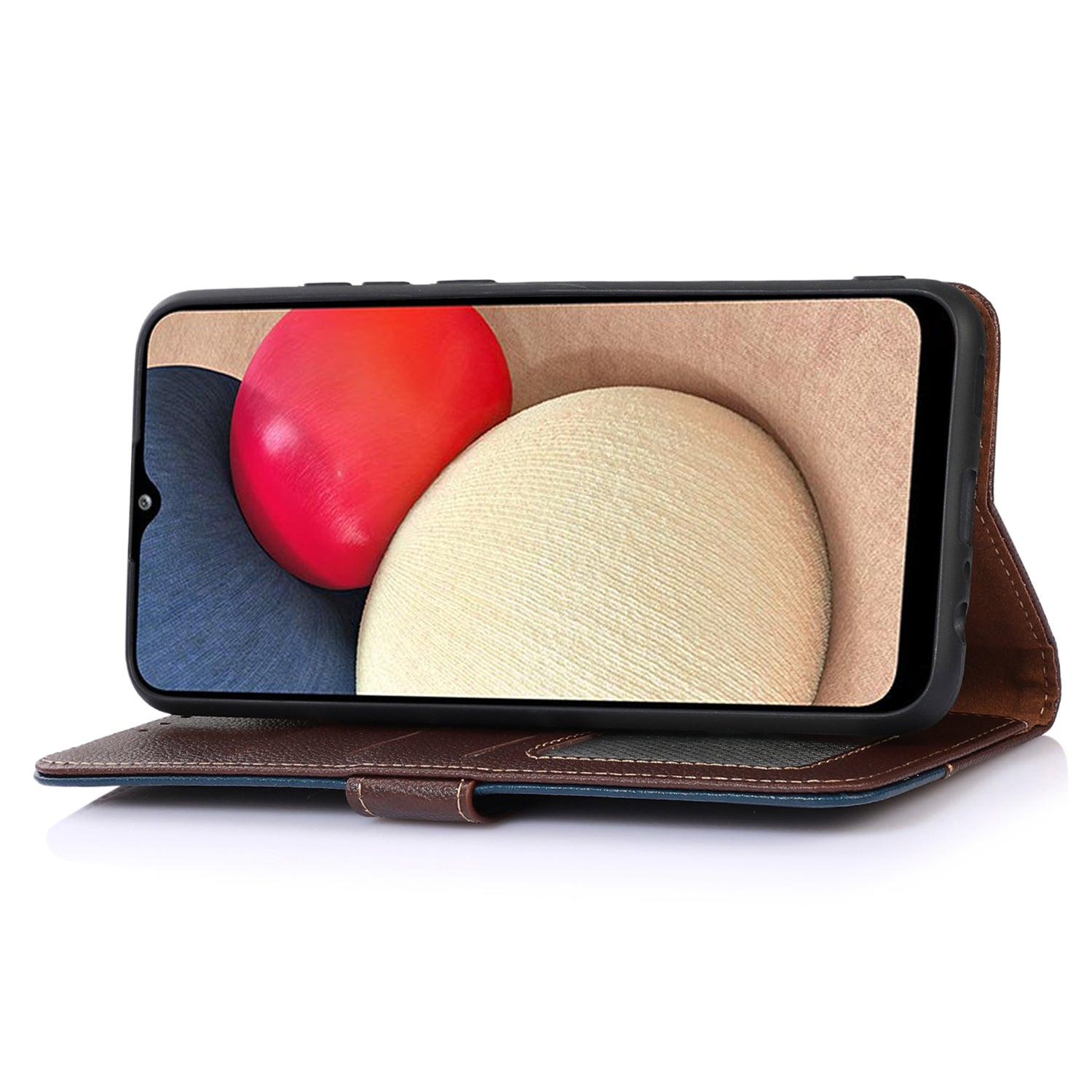 Uniqkart For iPhone 15 Pro Anti-Scratch RFID Blocking Leather Case Stand Wallet Litchi Texture Phone Cover - Brown