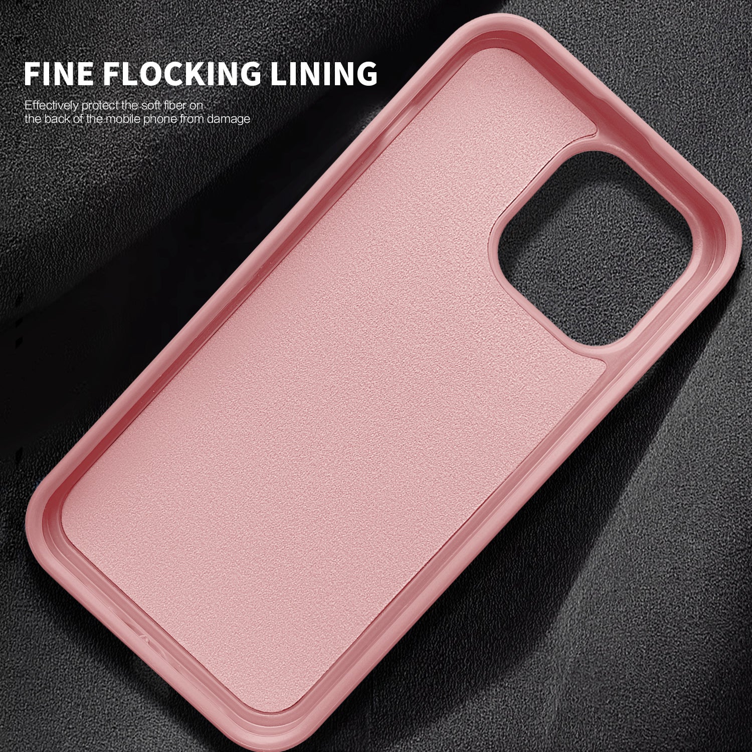 Uniqkart for iPhone 13 6.1 inch PU Leather Coated PC+TPU Phone Case Magnetic Cover with Kickstand - Pink
