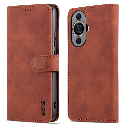 Uniqkart for Huawei nova 11 Ultra / nova 11 Pro Anti-Dust PU Leather Phone Cover Stand Wallet Case - Brown