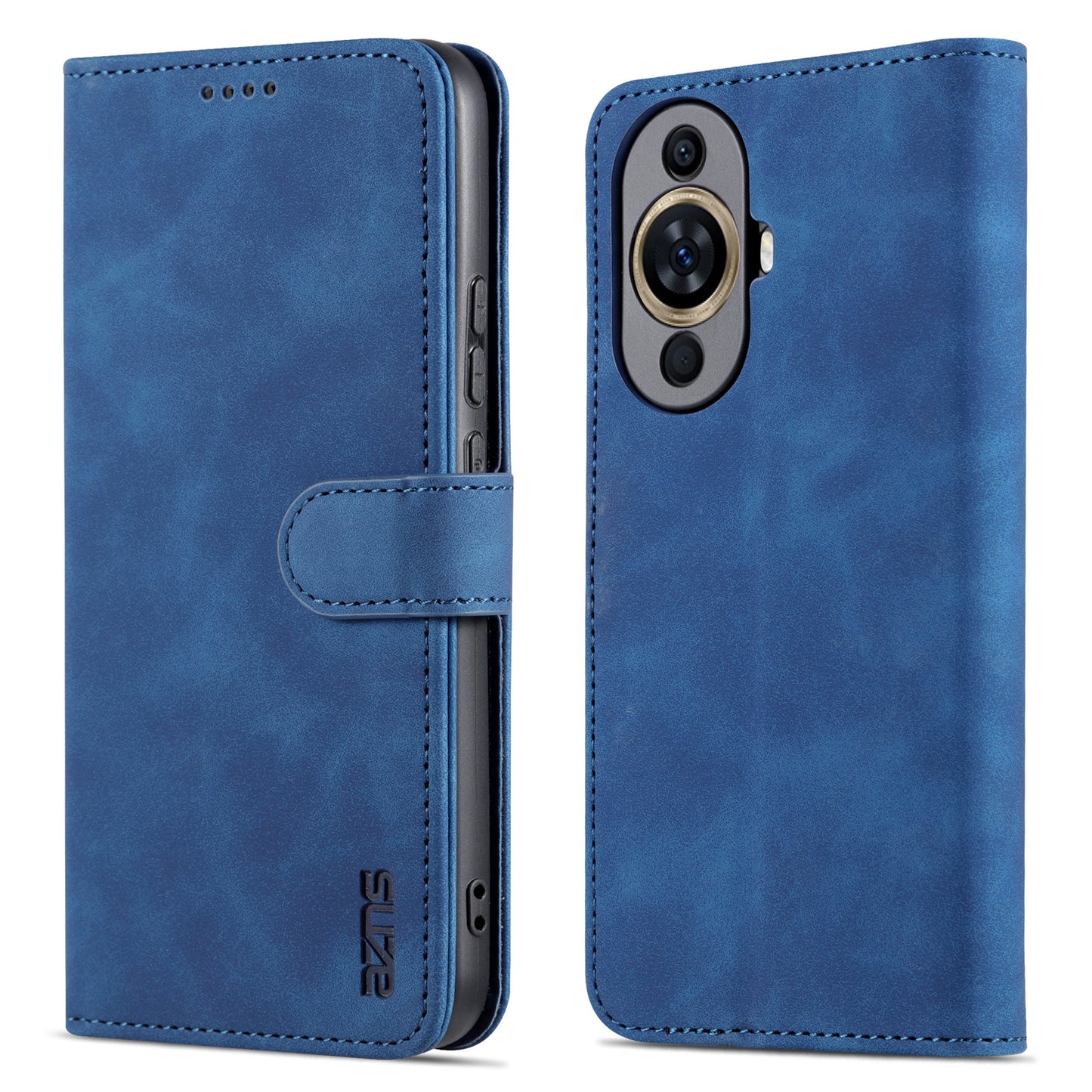 Uniqkart for Huawei nova 11 Ultra / nova 11 Pro Anti-Dust PU Leather Phone Cover Stand Wallet Case - Blue