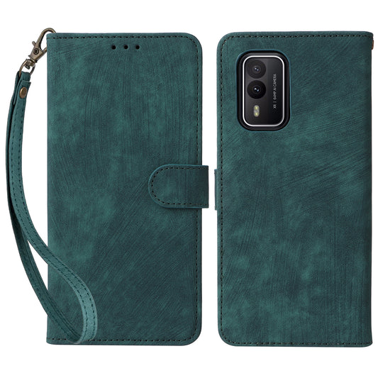 Uniqkart for Nokia XR21 RFID Blocking Phone Cover Wallet Stand Shell Shockproof Leather Case - Green