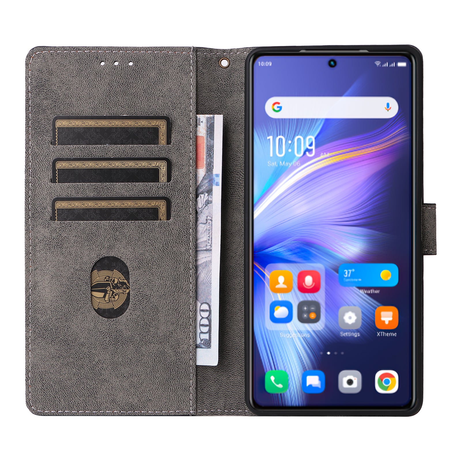 RFID Blocking Phone Cover for Infinix Note 30 Pro 4G X678B Wallet Stand Shell Leather Case - Purple