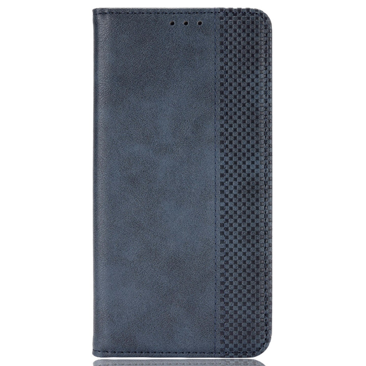 Uniqkart for Blackview Oscal C30 / Oscal C30 Pro Retro PU Leather Wallet Case Stand Phone Protective Cover - Blue