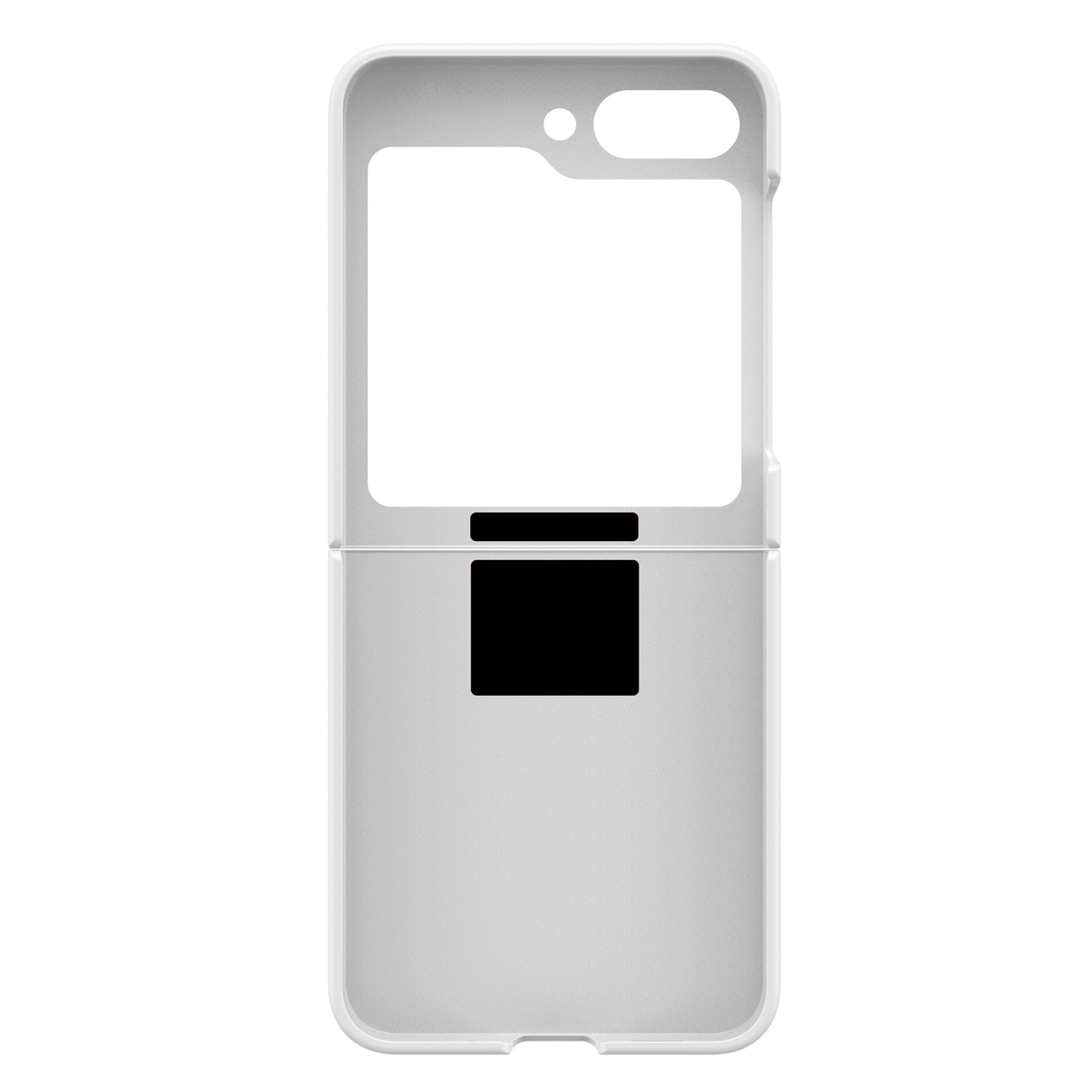 Uniqkart for Samsung Galaxy Z Flip5 5G Hard PC Phone Case Anti-scratch Cover with D-Shape Ring Holder - White