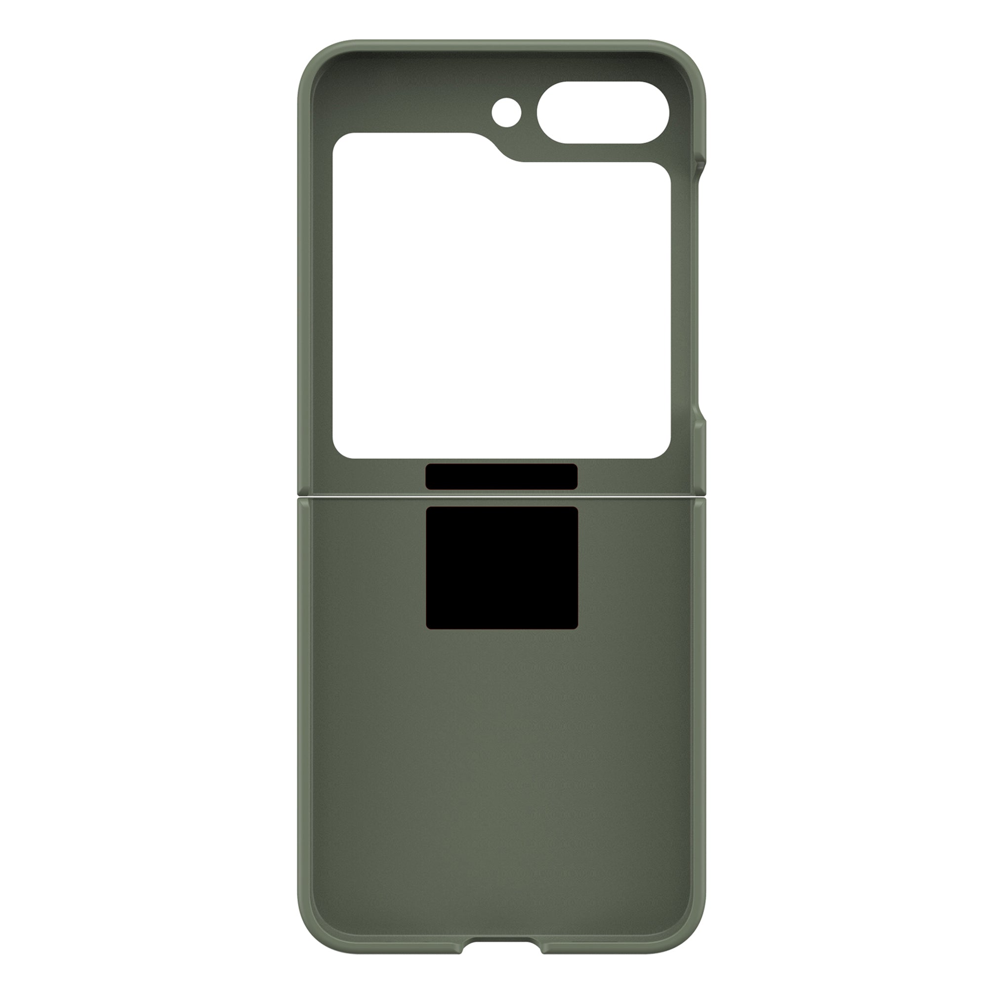 Uniqkart for Samsung Galaxy Z Flip5 5G Hard PC Phone Case Anti-scratch Cover with D-Shape Ring Holder - Light Green