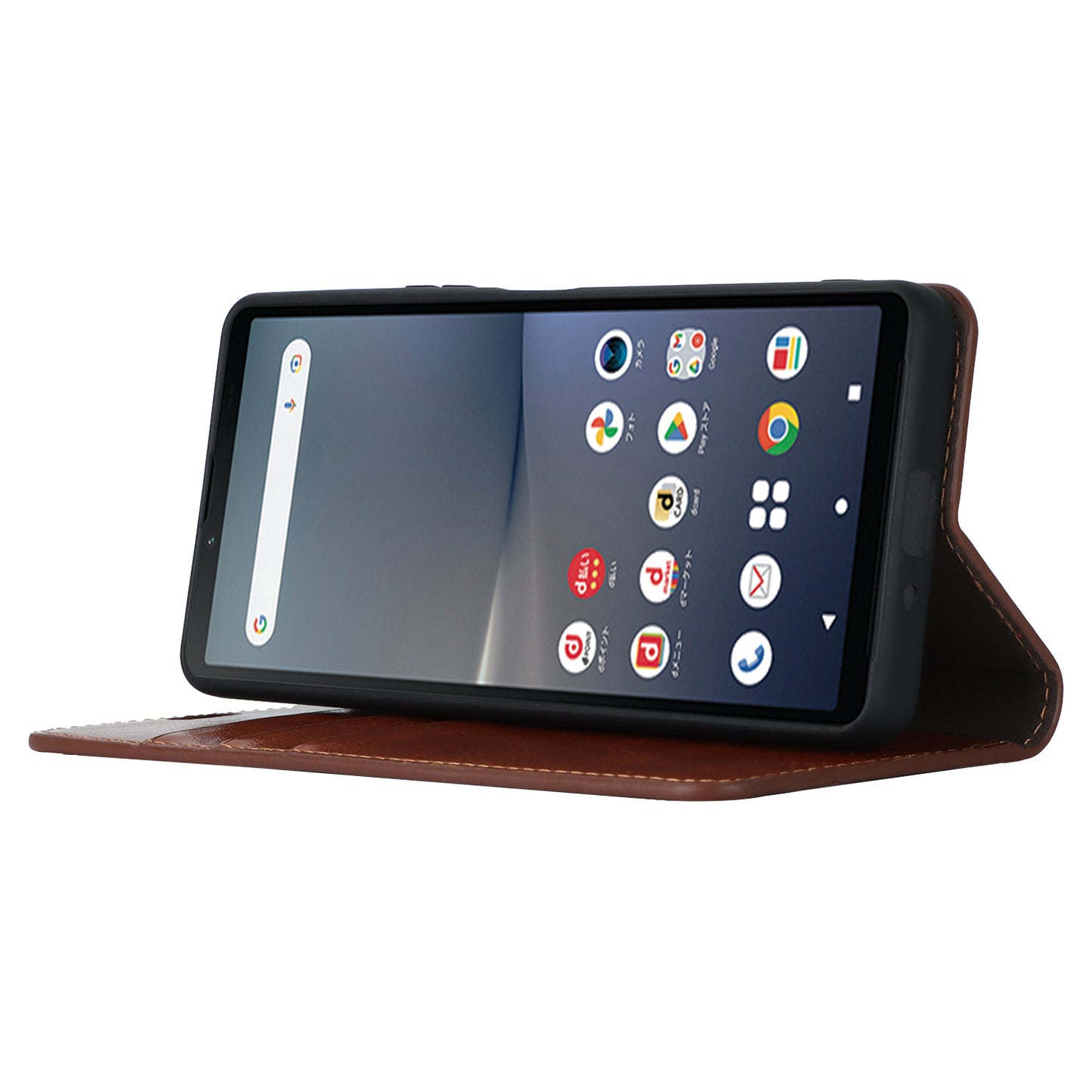 Stand Wallet for Sony Xperia 10 V Crazy Horse Texture Phone Case Genuine Cow Leather Cover - Light Brown