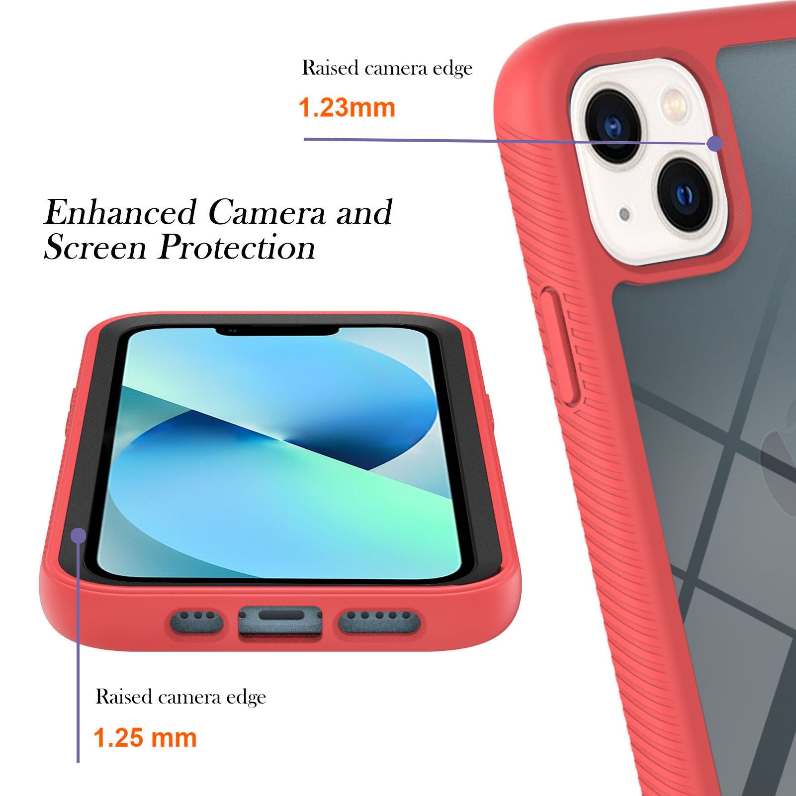 YB PC Series-3 for iPhone 15 Plus PC+TPU Phone Case Shockproof Back Cover - Red