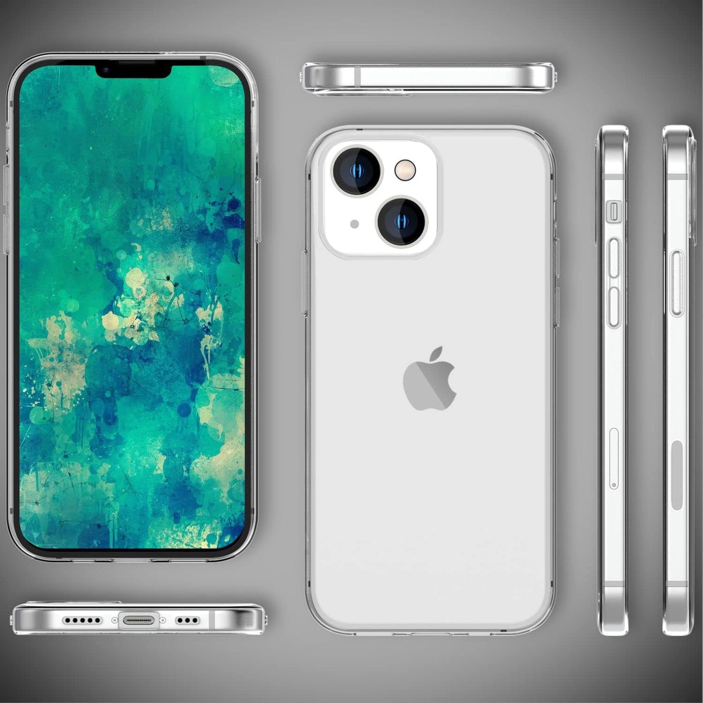 Anti-fingerprint Transparent TPU Case for iPhone 15 , Anti-scratch Protective Phone Cover