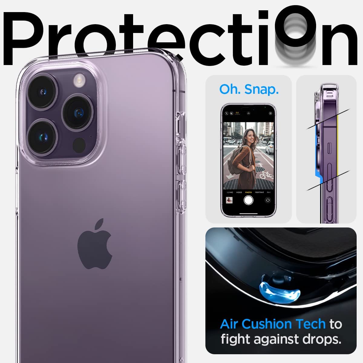 Transparent TPU Case for iPhone 15 Pro Max , Fingerprint-free Mobile Phone Cover