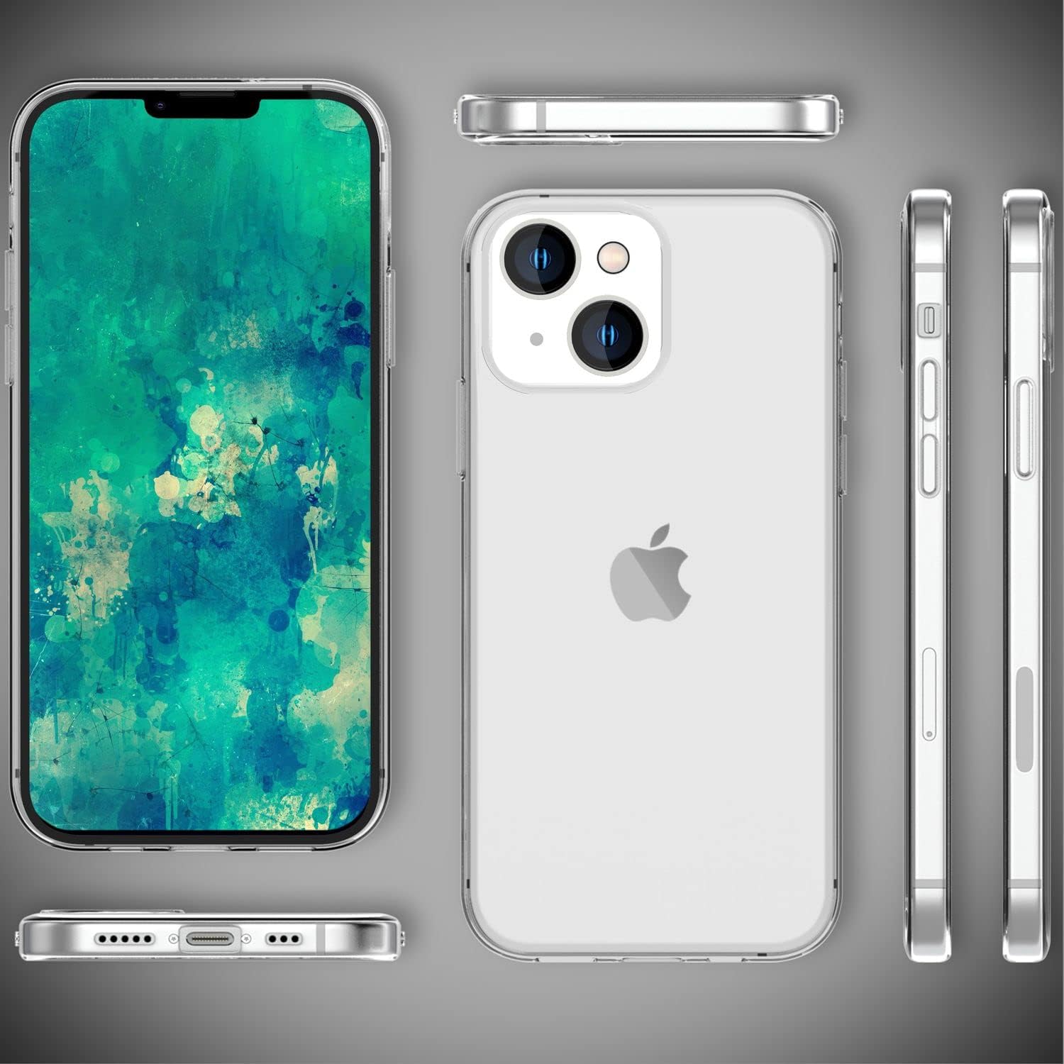 Anti-fingerprint Phone Cover for iPhone 15 Plus , Transparent Flexible TPU Phone Back Case