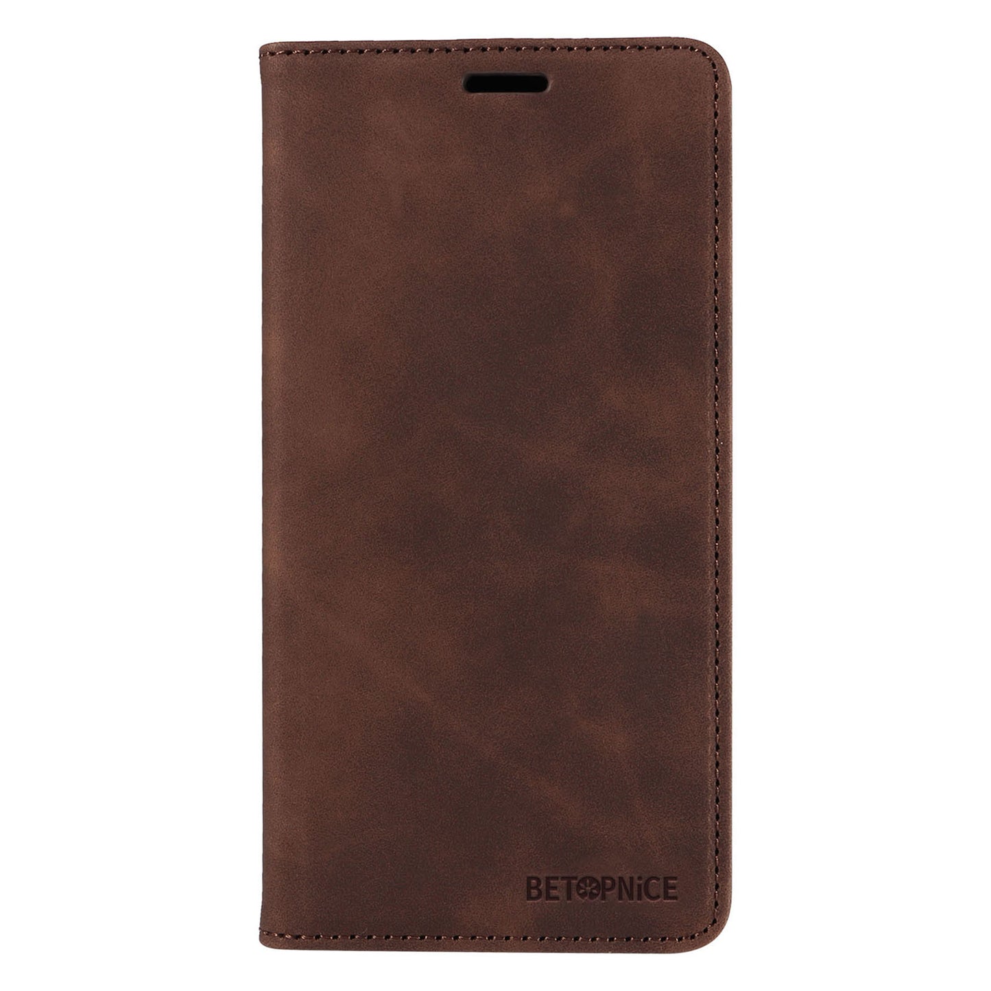 Uniqkart 003 For Samsung Galaxy A73 5G Slim-Fit PU Leather Stand Cover RFID Blocking Wallet Phone Case - Brown