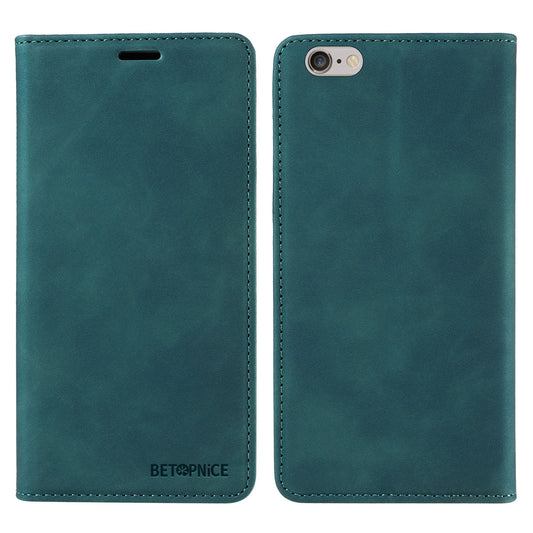 Uniqkart 003 For iPhone 6 Plus / 7 Plus / 8 Plus / 6s Plus TPU+PU Leather Stand Cover RFID Blocking Wallet Cell Phone Case - Green