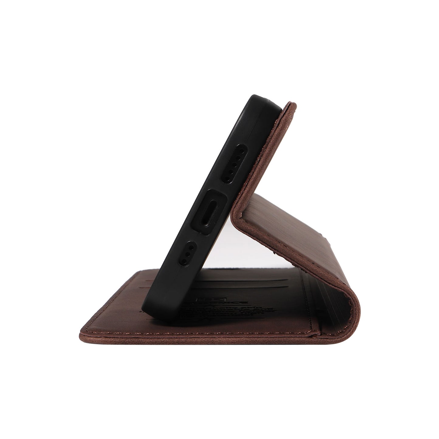 Uniqkart 003 For iPhone 6 Plus / 7 Plus / 8 Plus / 6s Plus TPU+PU Leather Stand Cover RFID Blocking Wallet Cell Phone Case - Brown