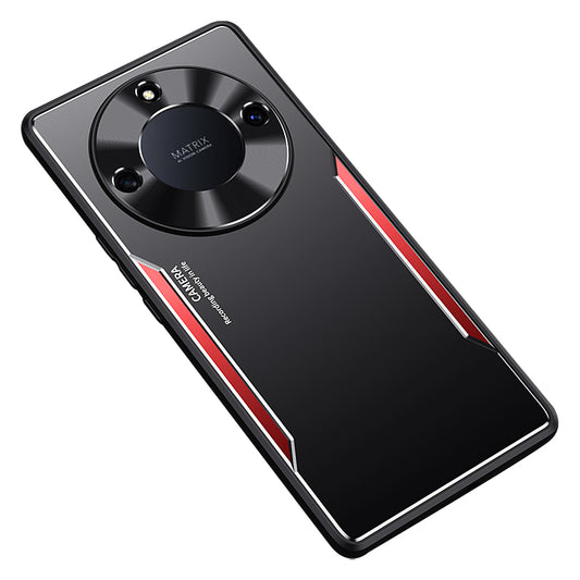 Phone Cover for Honor X40 5G , Shockproof Aluminium Alloy + TPU Back Case - Red