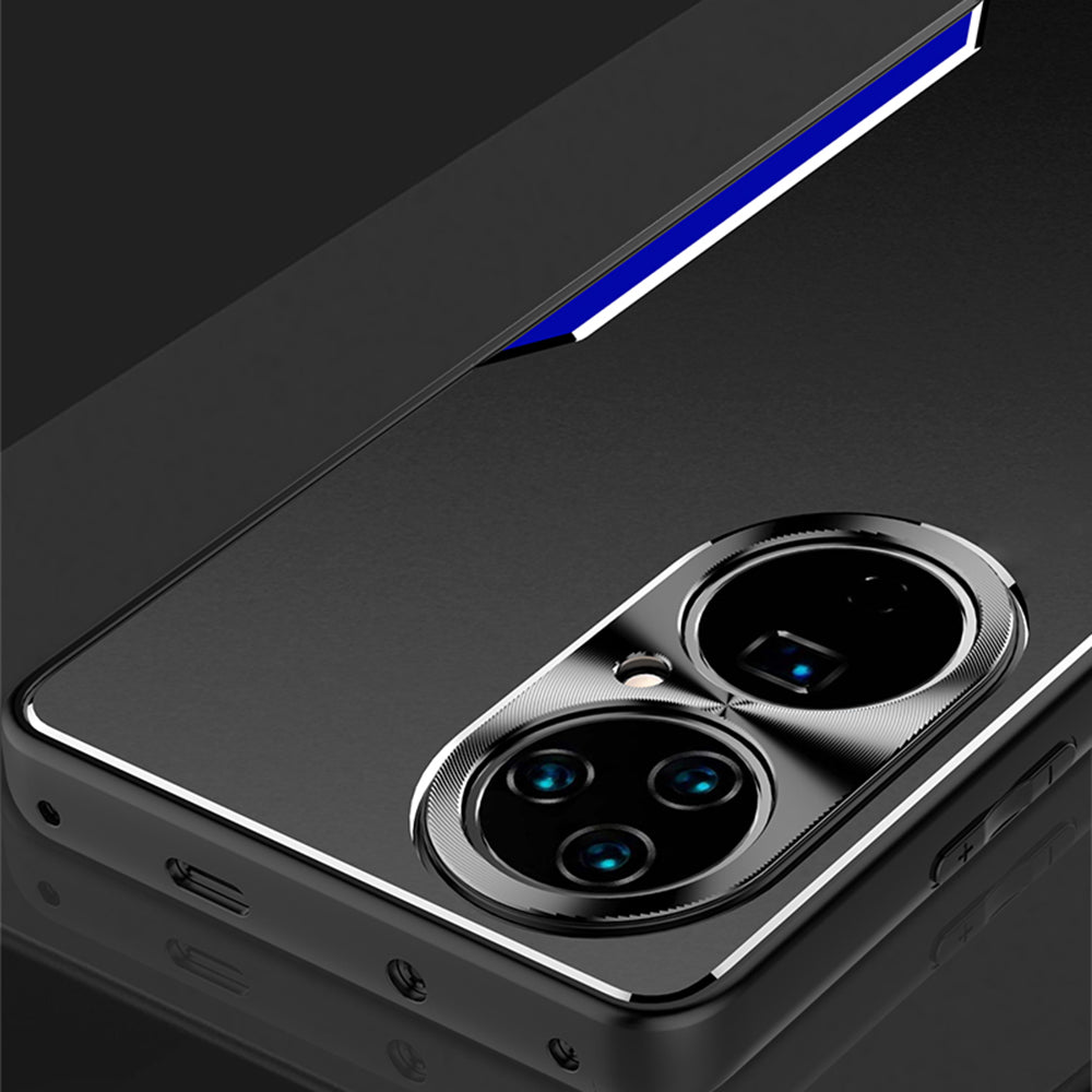 Shockproof Phone Case for Huawei P50 Pro 4G Aluminium Alloy+TPU Back Cover - Blue