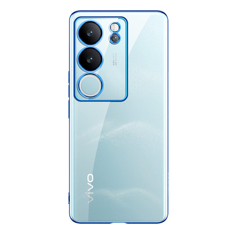 Uniqkart Nature Series For vivo S17 Pro 5G Electroplating Edges Cover Matte Soft TPU Phone Case - Green
