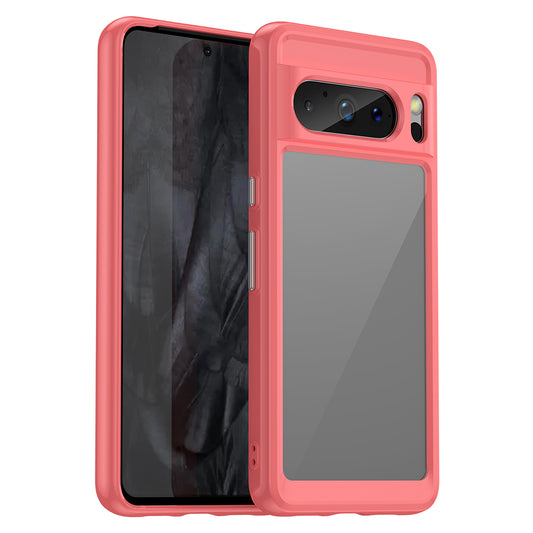 Uniqkart for Google Pixel 8 Pro TPU+Acrylic Phone Case Drop-proof Phone Cover - Red