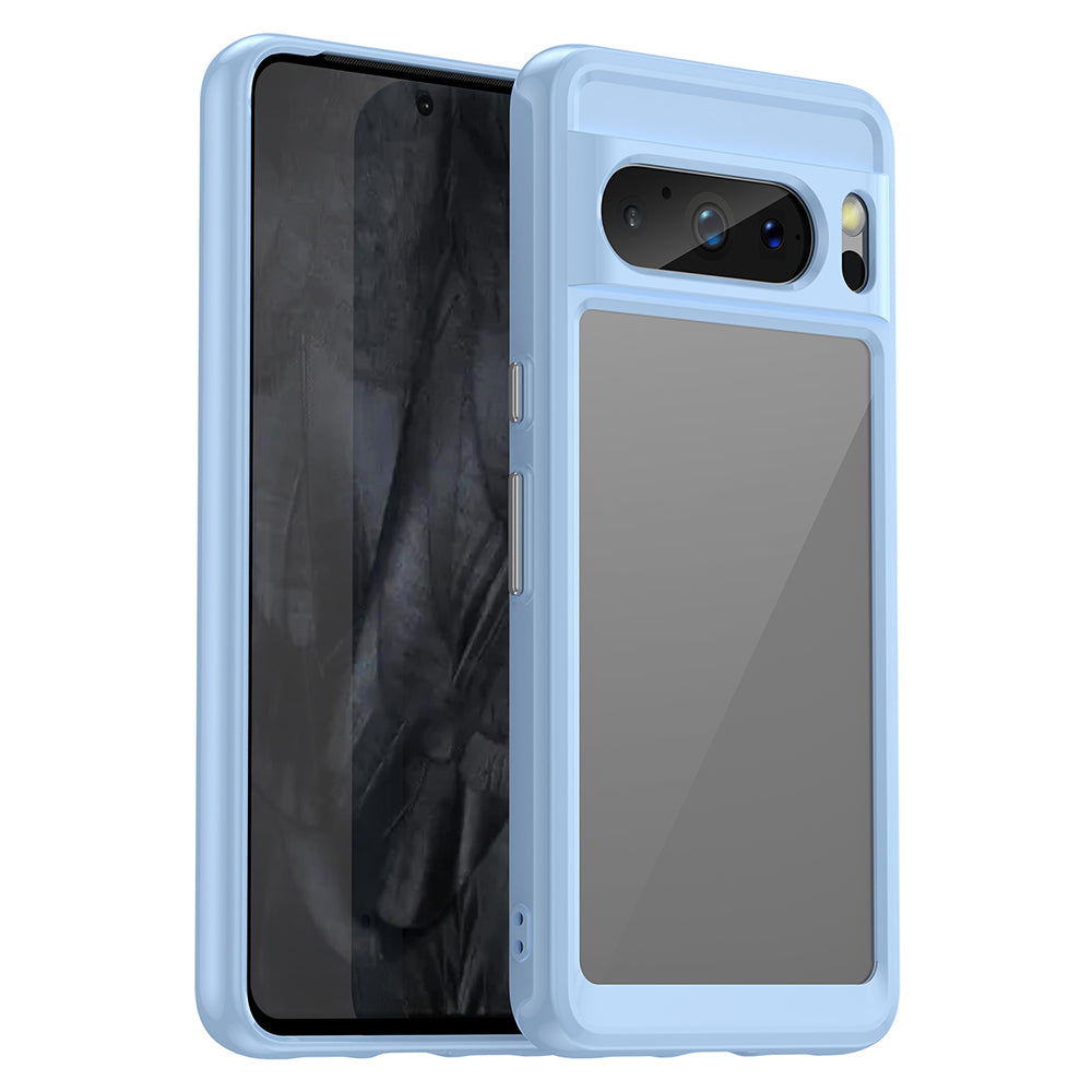 Uniqkart for Google Pixel 8 Pro TPU+Acrylic Phone Case Drop-proof Phone Cover - Blue