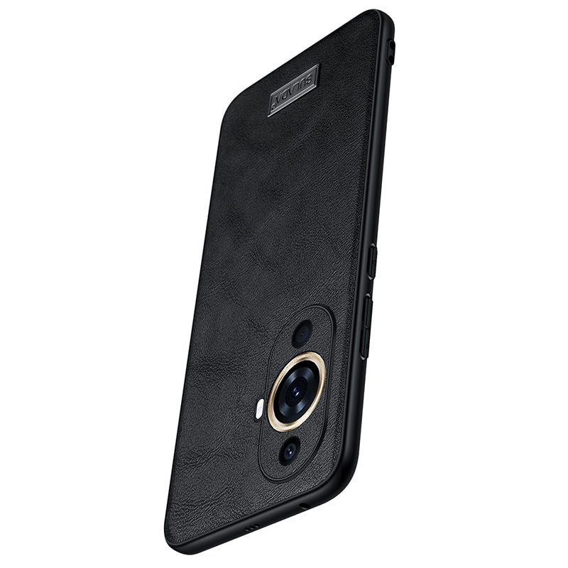 Uniqkart Phone Cover for Huawei nova 11 PU Leather Coated TPU+PC Drop Resistant Case - Brown