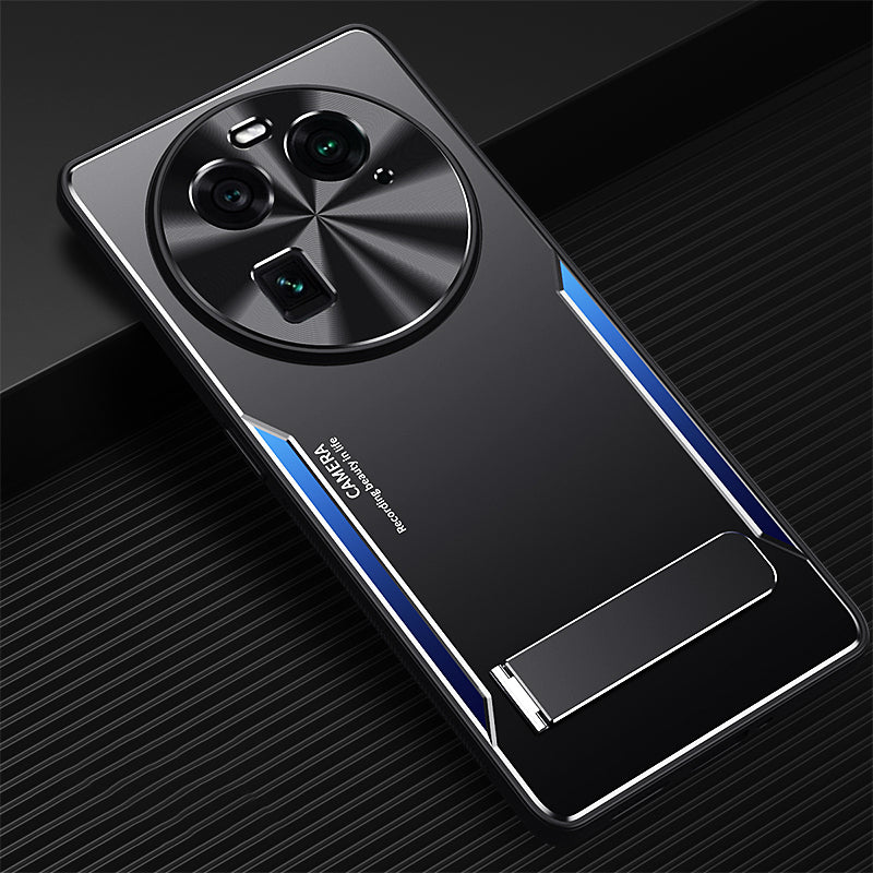 Shockproof Case for Oppo Find X6 Aluminum Alloy + TPU Slim Phone Case Anti-Drop Phone Cover - Blue