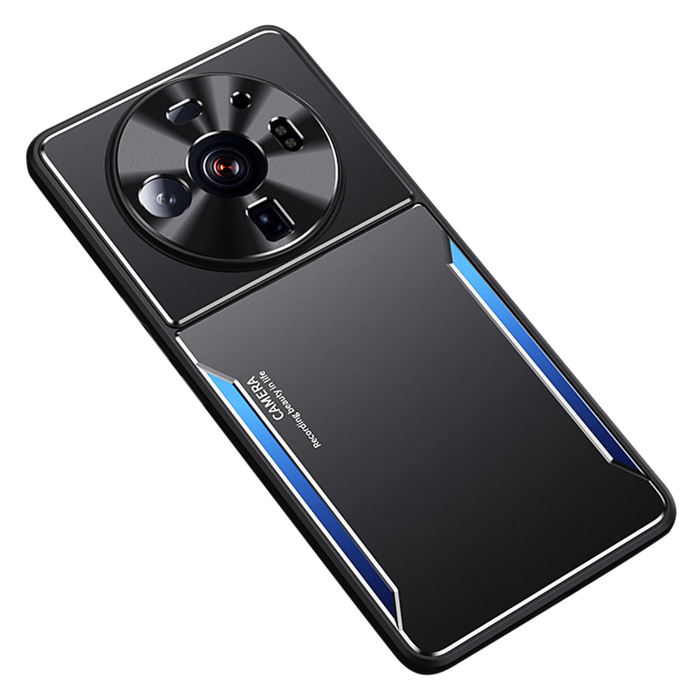 Uniqkart for Xiaomi 12S Ultra 5G Shockproof TPU + Aluminum Alloy Phone Case Scratch-resistant Phone Cover - Blue