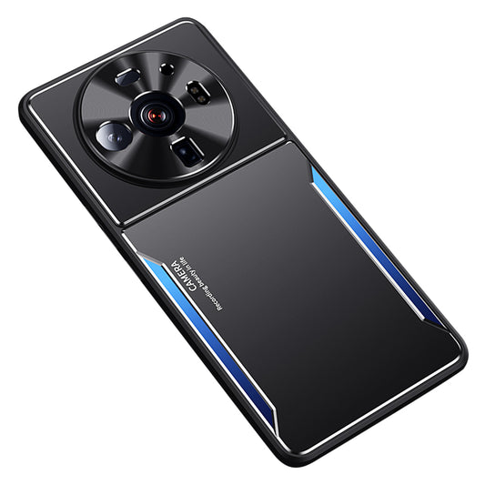 Uniqkart for Xiaomi 12S Ultra 5G Shockproof TPU + Aluminum Alloy Phone Case Scratch-resistant Phone Cover - Blue