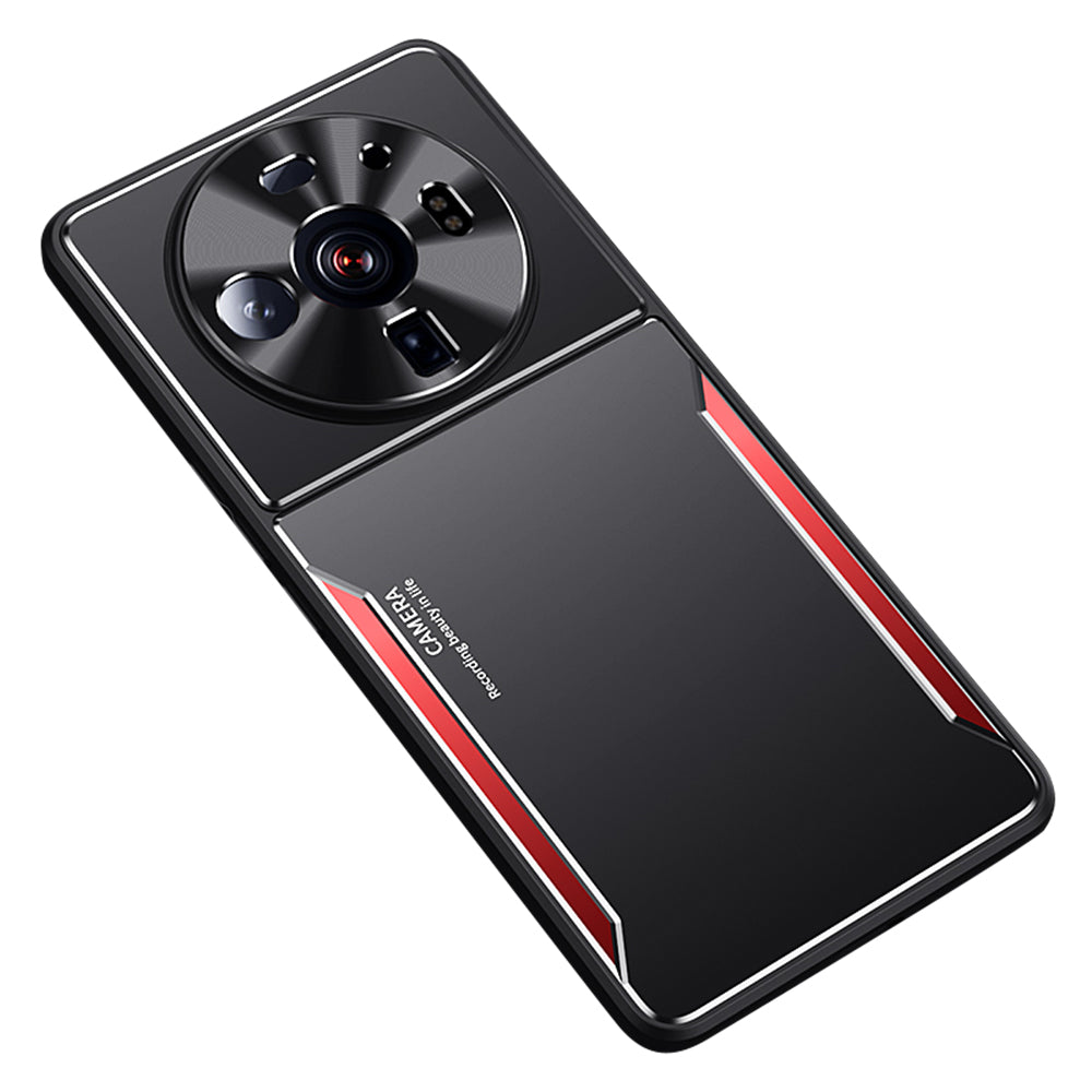 Uniqkart for Xiaomi 12S Ultra 5G Shockproof TPU + Aluminum Alloy Phone Case Scratch-resistant Phone Cover - Red
