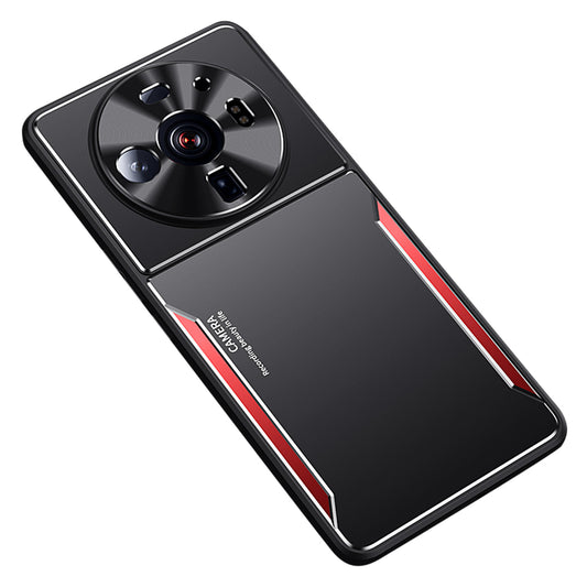 Uniqkart for Xiaomi 12S Ultra 5G Shockproof TPU + Aluminum Alloy Phone Case Scratch-resistant Phone Cover - Red