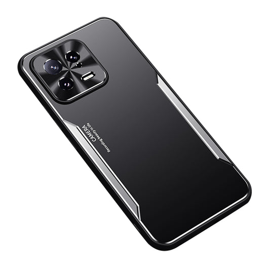 Anti-rust Aluminum Alloy TPU Phone Case for Xiaomi 13 Drop Protection Cell Phone Cover - Silver