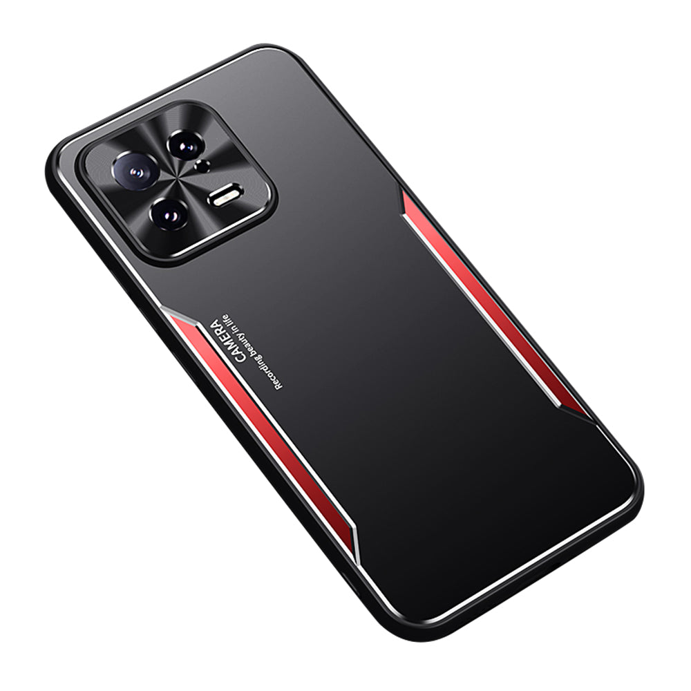 Anti-rust Aluminum Alloy TPU Phone Case for Xiaomi 13 Drop Protection Cell Phone Cover - Red