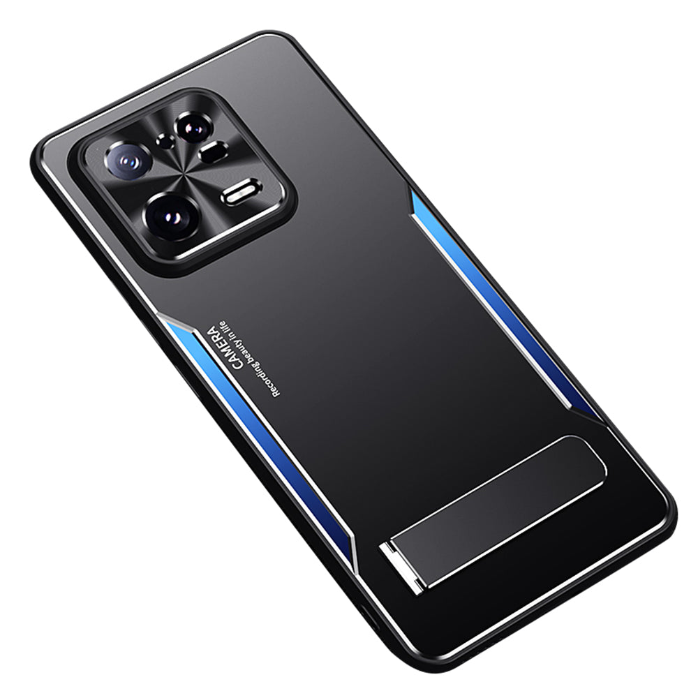 TPU+Aluminium Alloy Phone Case for Xiaomi 13 Pro 5G , Kickstand Anti-Scratch Phone Cover - Blue