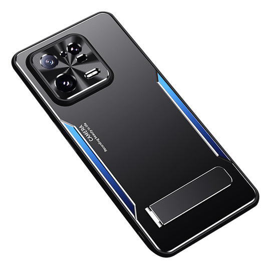 TPU+Aluminium Alloy Phone Case for Xiaomi 13 Pro 5G , Kickstand Anti-Scratch Phone Cover - Blue