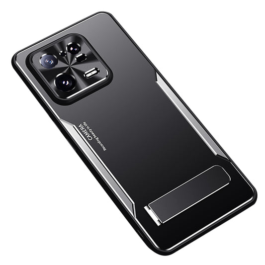 TPU+Aluminium Alloy Phone Case for Xiaomi 13 Pro 5G , Kickstand Anti-Scratch Phone Cover - Silver