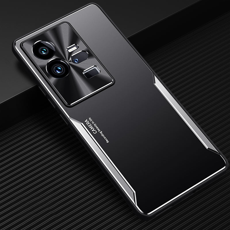 Uniqkart for vivo iQOO 11 Pro 5G Soft TPU + Hard Aluminium Alloy Anti-fall Cover Shockproof Phone Case - Silver