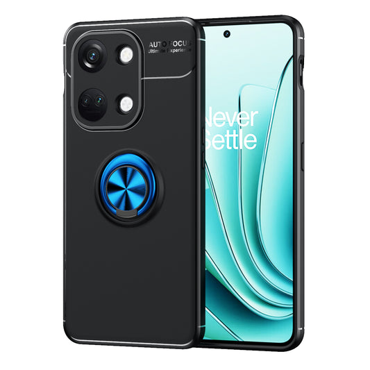 Back Cover for OnePlus Ace 2V / Nord 3 5G Kickstand TPU Phone Case Ring Holder Phone Back Shell - Black  /  Blue