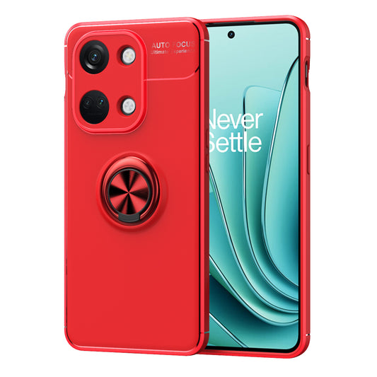Back Cover for OnePlus Ace 2V / Nord 3 5G Kickstand TPU Phone Case Ring Holder Phone Back Shell - Red