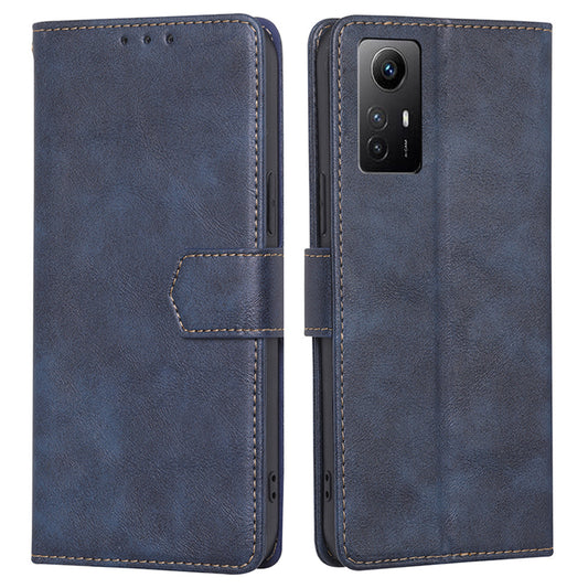 Uniqkart for Xiaomi Redmi Note 12S 4G PU Leather Wallet Case RFID Blocking Flip Stand Phone Cover - Blue