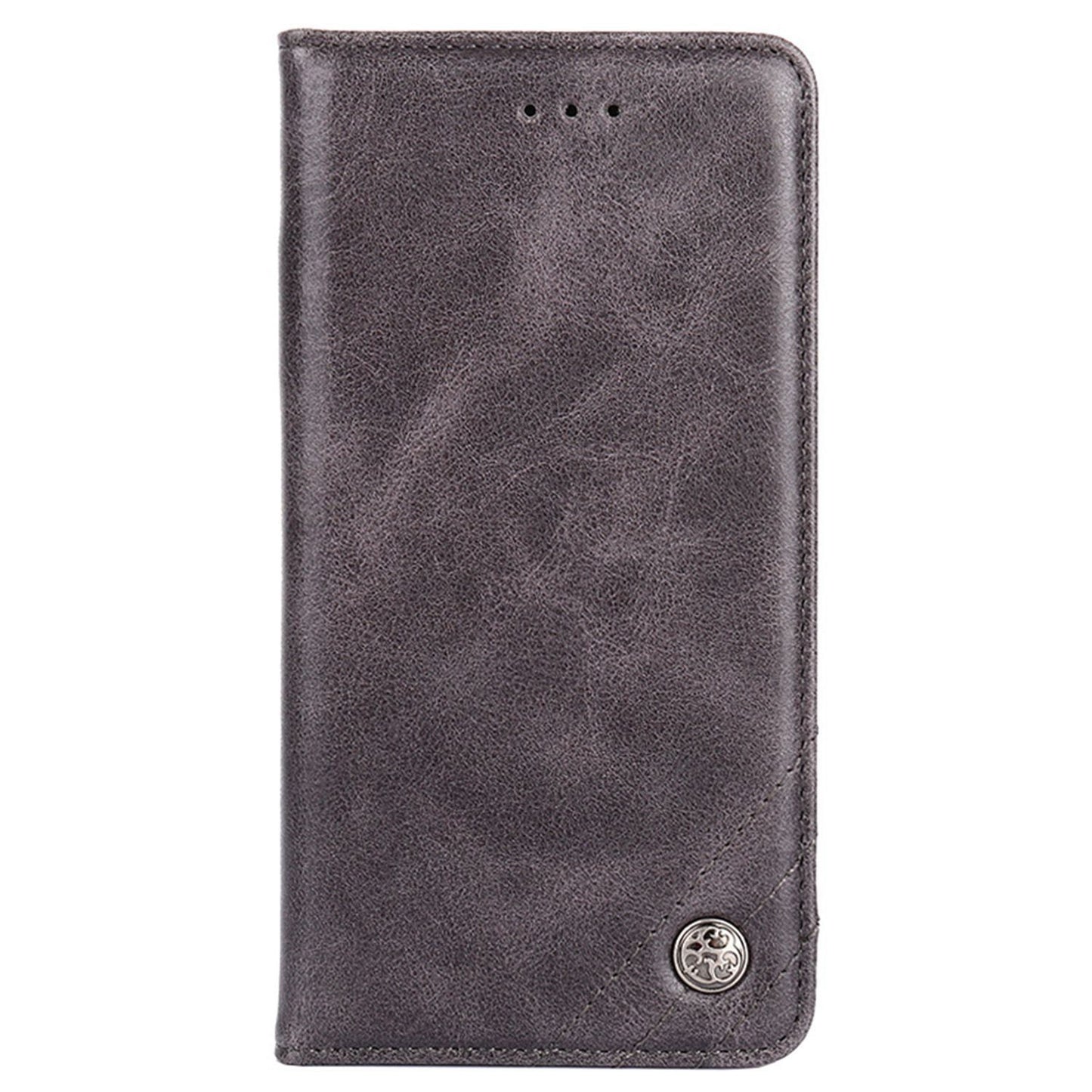 Uniqkart for Xiaomi Redmi Note 12S 4G Anti-Scratch Wallet Stand PU Leather Shell Triangle Stitching Line Phone Case - Grey