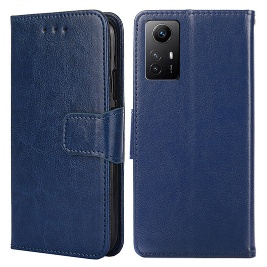 Uniqkart for Xiaomi Redmi Note 12S 4G Strong Magnetic Closure Phone Case Textured PU Leather Wallet Stand Cover - Sapphire