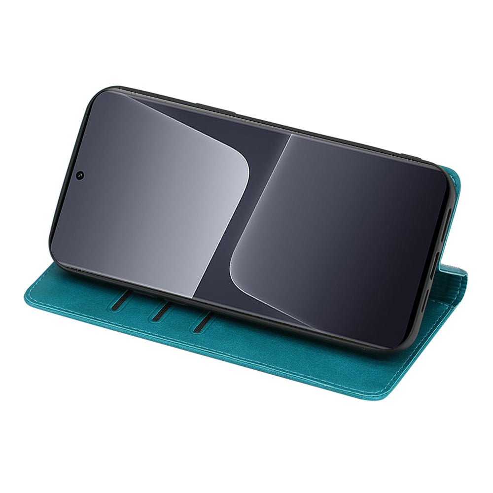 Uniqkart for Xiaomi Redmi Note 12S 4G PU Leather Wallet Case Calf Texture Phone Stand Cover - Baby Blue