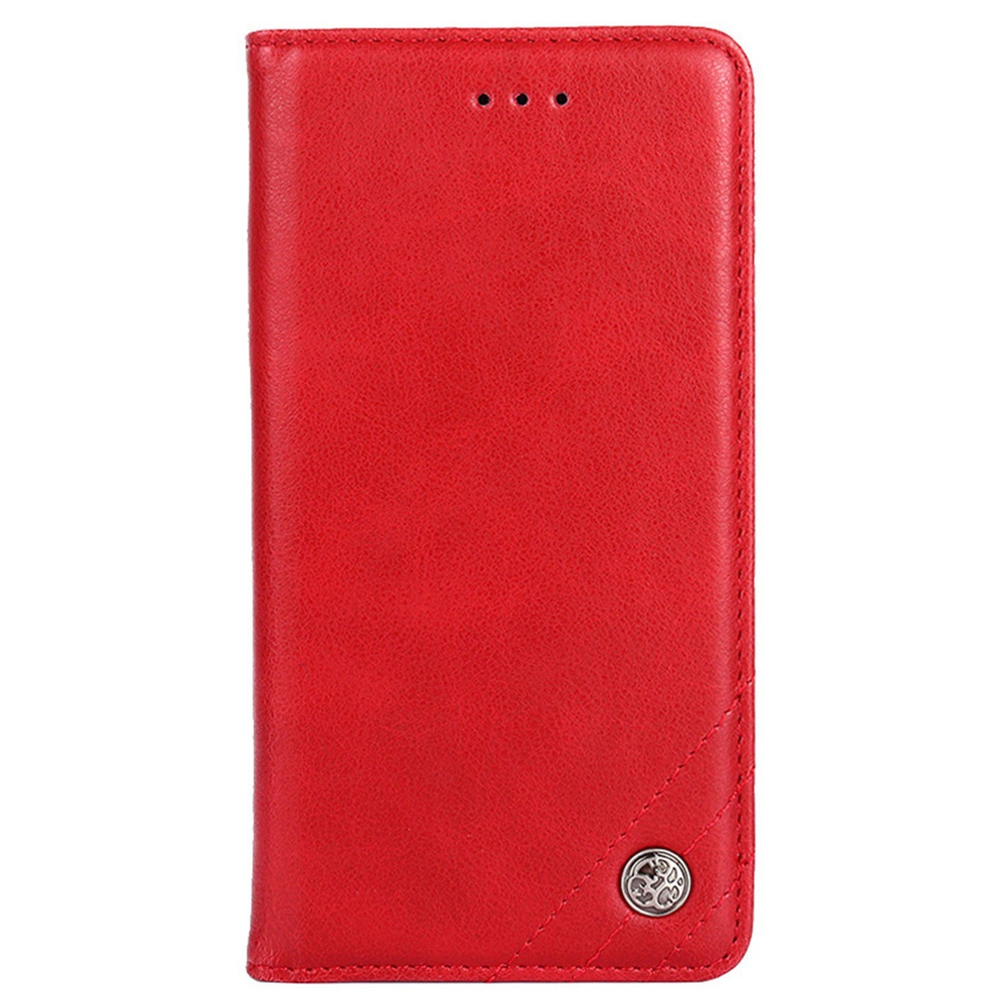 Uniqkart for Samsung Galaxy M54 / F54 5G Leather Wallet Stand Shell Triangle Stitching Line Phone Case - Red
