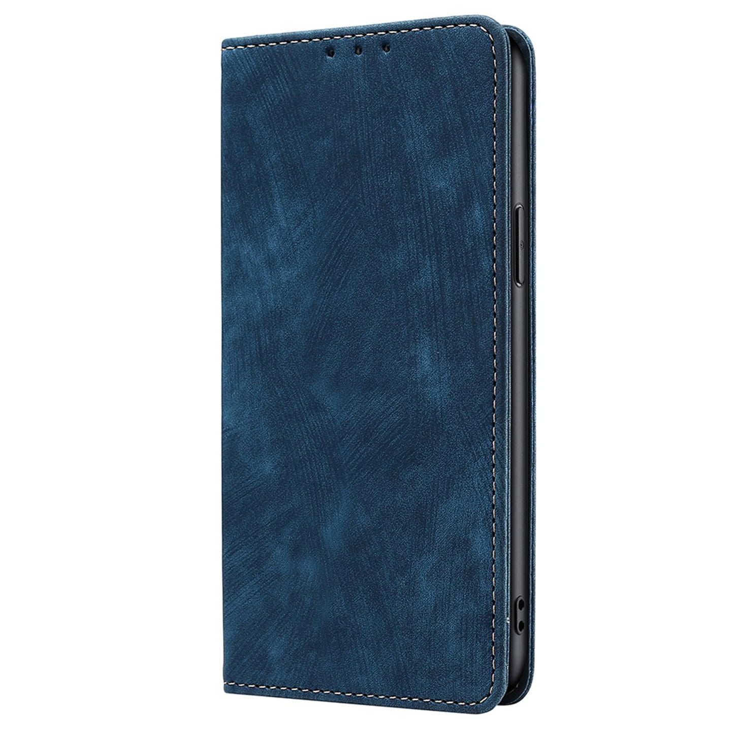 Uniqkart for Samsung Galaxy M54 5G / F54 5G RFID Blocking Wallet Phone Case Leather Stand Anti-drop Cover - Blue